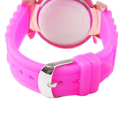 розовый кварц силиконовой лентой наручные часы движение с czechic украшения бриллиант