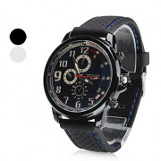 силиконовые женщины аналоговые кварцевые наручные часы (черный)