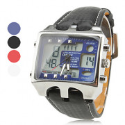 Спортивные аналого-цифровые часы унисекс с двойным циферблатом и секундомером (цвета в ассортименте)