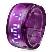 Светодиодные футуристическеи часы-браслет (фиолетовые)