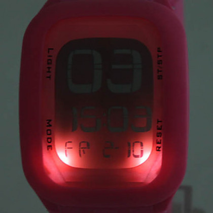 Светодиодные цифровые часы унисекс с силиконовым ремешком (разные цвета)