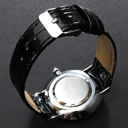 Тонкий корпус пары стиль PU Аналоговый кварцевые наручные часы (разных цветов)