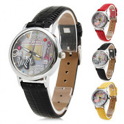 торговый женщин часа дизайн пу аналоговые кварцевые наручные часы (разных цветов)