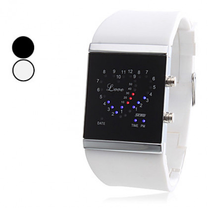 Цифровые наручные часы унисекс с надписью Love на циферблате