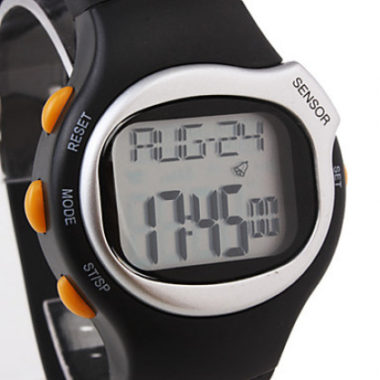 Цифровые наручные часы унисекс с силиконовым ремешком с функциями тонометра, секундомера, календаря, будильника
