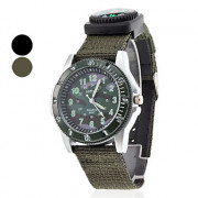унисекс компас камуфляжной ткани набора группы Кварцевые аналоговые наручные часы (разных цветов)