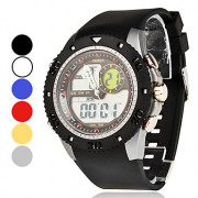 унисекс пластиковый аналог - цифровые автоматические наручные часы (ассорти цветов)