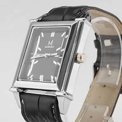 унисекс Пу аналоговые кварцевые наручные часы (черный)
