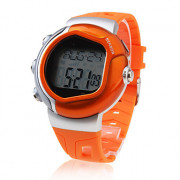 унисекс счетчик калорий монитор сердечного ритма цифровой наручные часы (оранжевый)