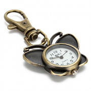 унисекс сплава аналоговые кварцевые часы брелок с бабочкой (бронза)