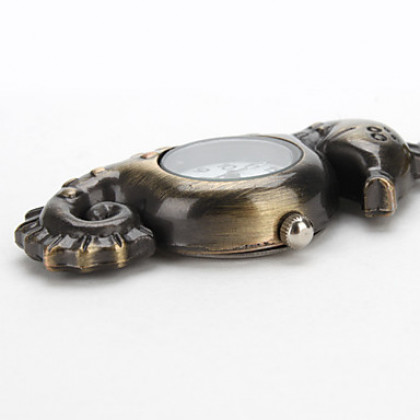 унисекс сплава аналоговые кварцевые часы брелок с гиппокампа (бронза)