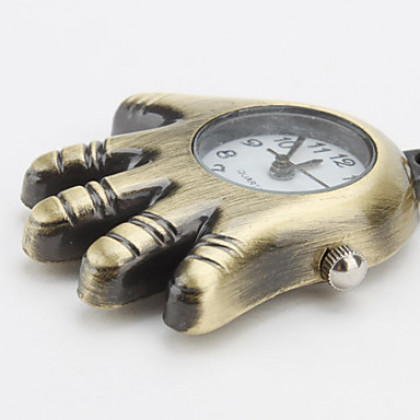 унисекс сплава аналоговые кварцевые часы брелок с ладонь (бронза)