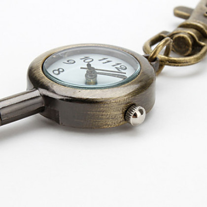 унисекс сплава аналоговые кварцевые часы брелок с ретро ключа (бронза)