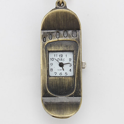 унисекс сплава аналоговые кварцевые часы с брелка skatebaord (бронза)