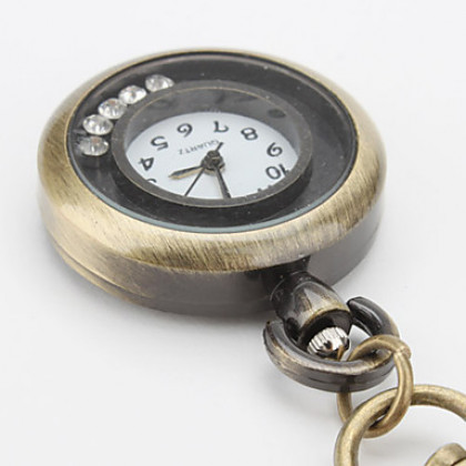 унисекс сплава аналоговые кварцевые часы с брелок работает шаров (бронза)