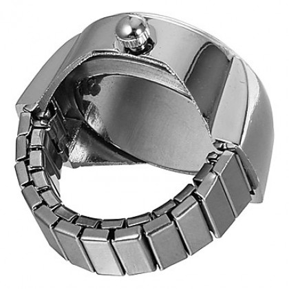 Великобритания Женские флага шаблон Сплав серебра кольцо Кварцевые часы
