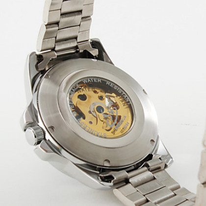 вскользь стиле сплава аналогового механические наручные часы (серебро)