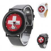 женщин Я люблю Швейцарию стиль Пу аналоговые кварцевые наручные часы (разных цветов)