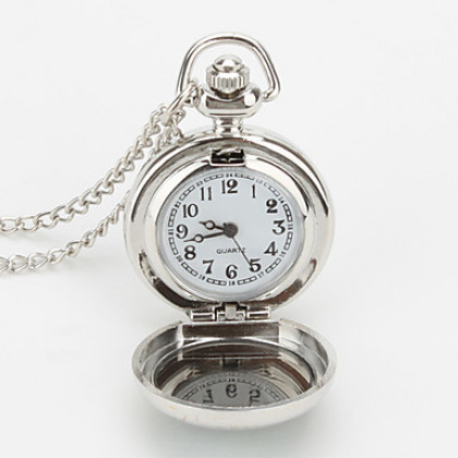 женщин сплава аналоговые кварцевые часы ожерелье с птицей и клетка (серебро)