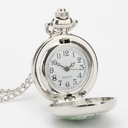 женщин сплава аналоговые кварцевые часы ожерелье с птицей (серебро)