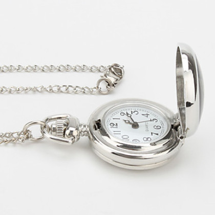 женщин сплава аналоговые кварцевые часы ожерелье с собакой в ​​галстуке (серебро)