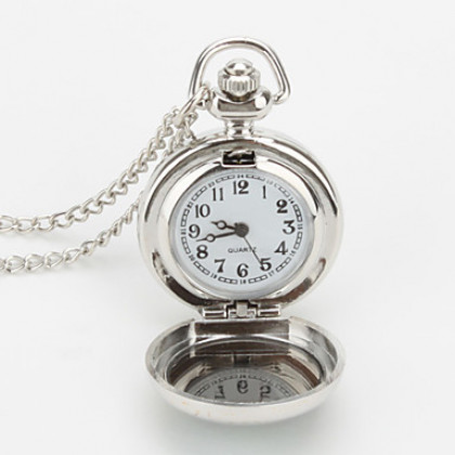 женщин сплава аналоговые кварцевые часы ожерелье с совой (серебро)