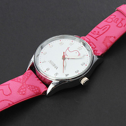 Женщины и девушки Курица шаблон PU Аналоговые кварцевые наручные часы (разных цветов)