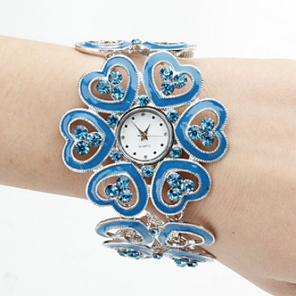 женщины сплава аналоговые кварцевые часы браслет (разных цветов)