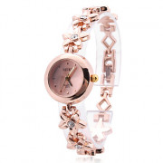 женщины сплава аналоговые кварцевые часы браслет (золото)