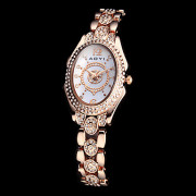 женская эллиптической набором алмазов стальной ленты кварцевые аналоговые часы браслет (разные цвета)