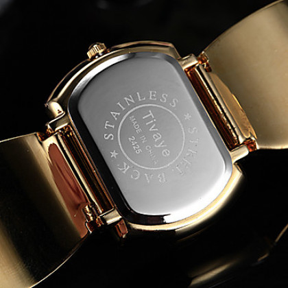женская полный алмазов прямоугольник набора стальной ленты кварцевые аналоговые наручные часы (разные цвета)