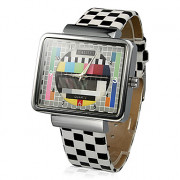 Женская шахматная доска Цвет ремешка PU Аналоговые кварцевые наручные часы (Multi-Color)