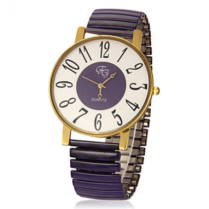 Женская Stretch Круглый циферблат сплава группы Кварцевые аналоговые наручные часы (разных цветов)