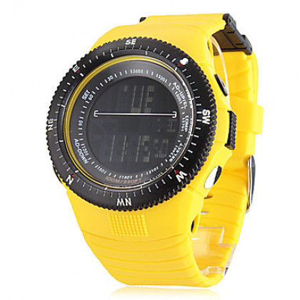 Женская цифровой ЖК Многофункциональный Резиновая лента наручные часы (разных цветов)