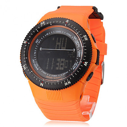 Женская цифровой ЖК Многофункциональный Резиновая лента наручные часы (разных цветов)
