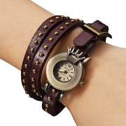 Женские аналоговые часы-браслет (фиолетовые)
