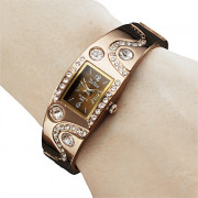 Женские аналоговые кварцевые часы-браслет (бронза)