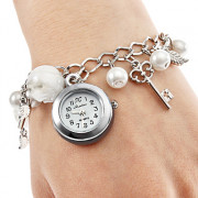Женские аналоговые кварцевые часы-браслет из сплава (белые)