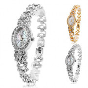 Женские аналоговые кварцевые часы браслет с овальным корпусом (разные цвета)