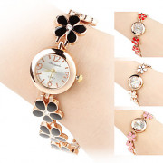Женские аналоговые кварцевые часы из сплава с браслетом в виде цветов (разные цвета)
