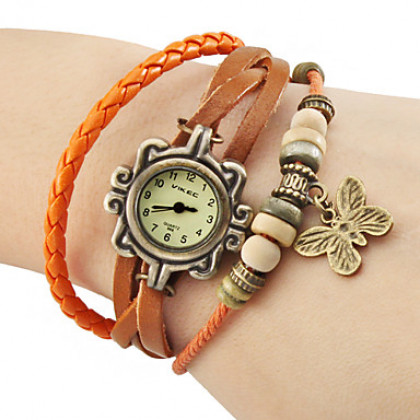Женские аналоговые кварцевые наручные часы-браслет (разные цвета)