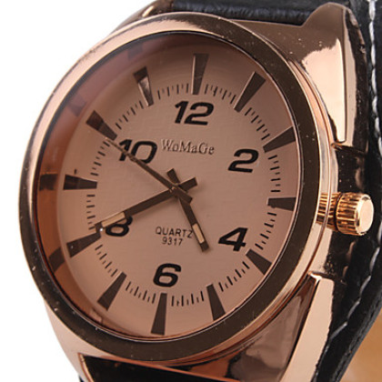 Женские аналоговые кварцевые наручные часы (черный)