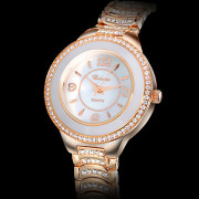 Женские аналоговые кварцевые наручные часы из стали &quot;под золото&quot; (разные цвета)