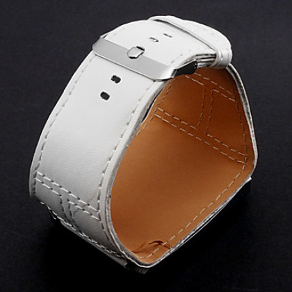 Женские аналоговые кварцевые наручные часы с большим квадратным циферблатом и ремешком из кожзама (разные цвета)