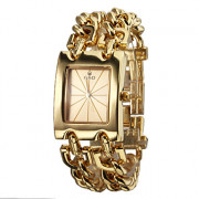 Женские кварцевые наручные часы-браслет в золотистом металическом корпусе. Цвета в ассортименте