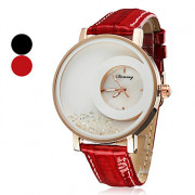 Женские кварцевые наручные часы с ремешком из искусственной кожи. Цвета в ассортименте