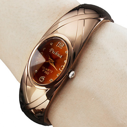 Женские модные аналоговые кварцевые наручные часы-браслет (&quot;под бронзу&quot;)