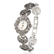 Женские серебристые часы-браслет с подсолнухом &quot;Афродита&quot;