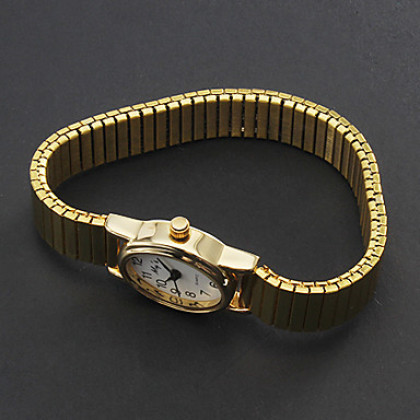 Женские сплава аналоговые кварцевые часы браслет (золото)