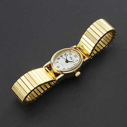 Женские сплава аналоговые кварцевые часы браслет (золото)